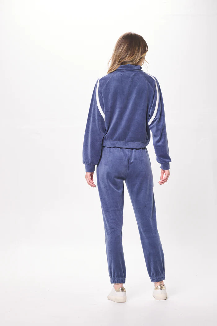 SPACE BLUE BRUSHED CORDURPY QUARTER ZIP || VINTAGE HAVANA