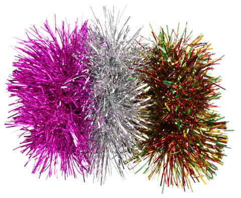 TINSEL ORNAMENT SCRUNCHIE SET