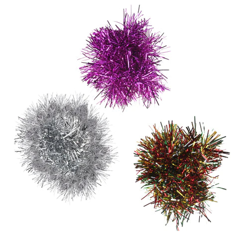 TINSEL ORNAMENT SCRUNCHIE SET