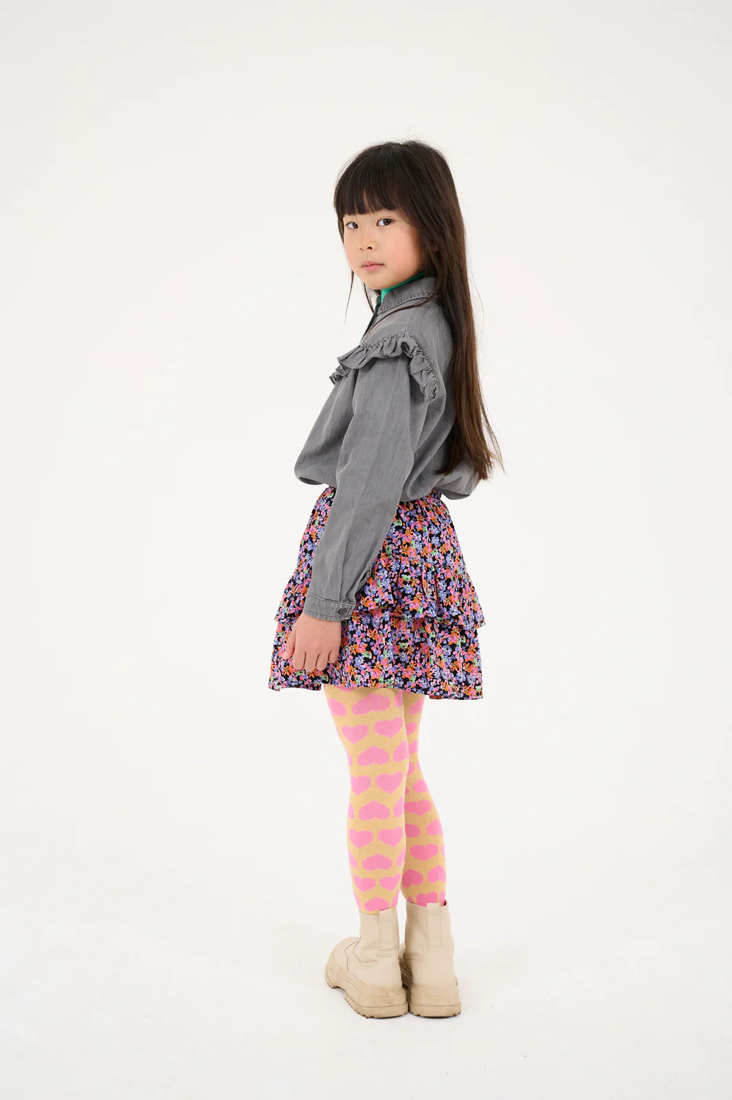POET RUFFLE SKIRT - FLORAL MULTIPOP || REPOSE AMS