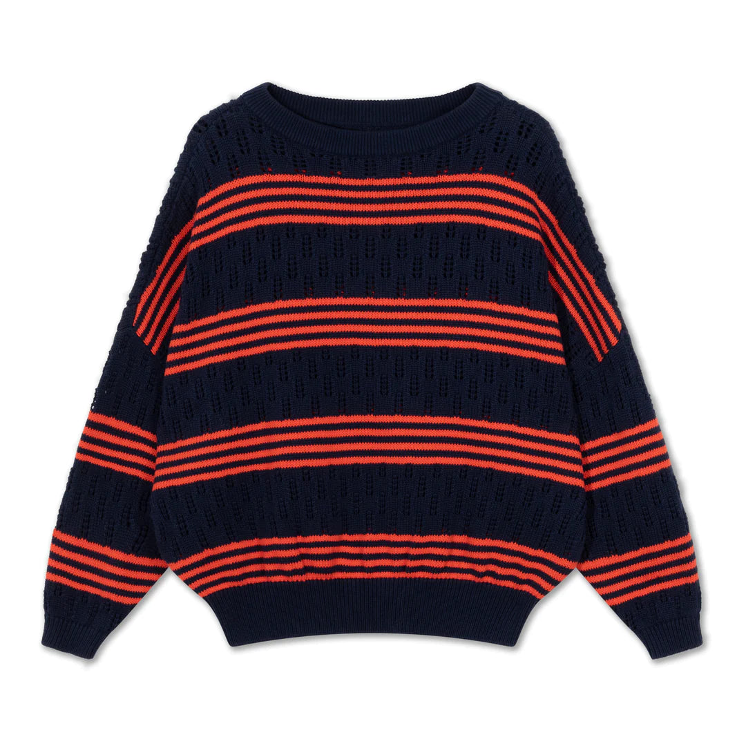 KNIT SLOUCHY SWEATER - ANJOU STRIPE || REPOSE AMS