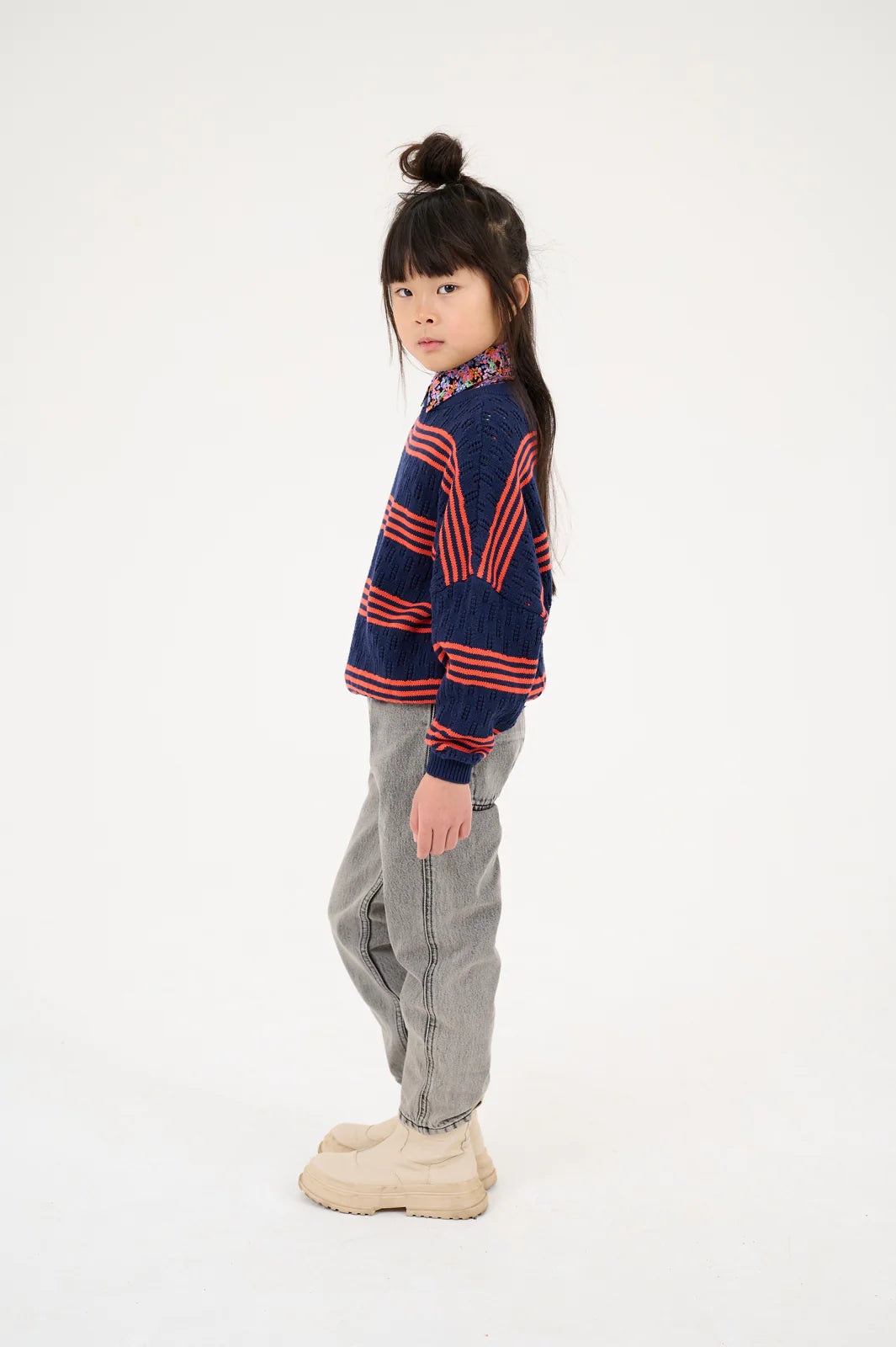 KNIT SLOUCHY SWEATER - ANJOU STRIPE || REPOSE AMS