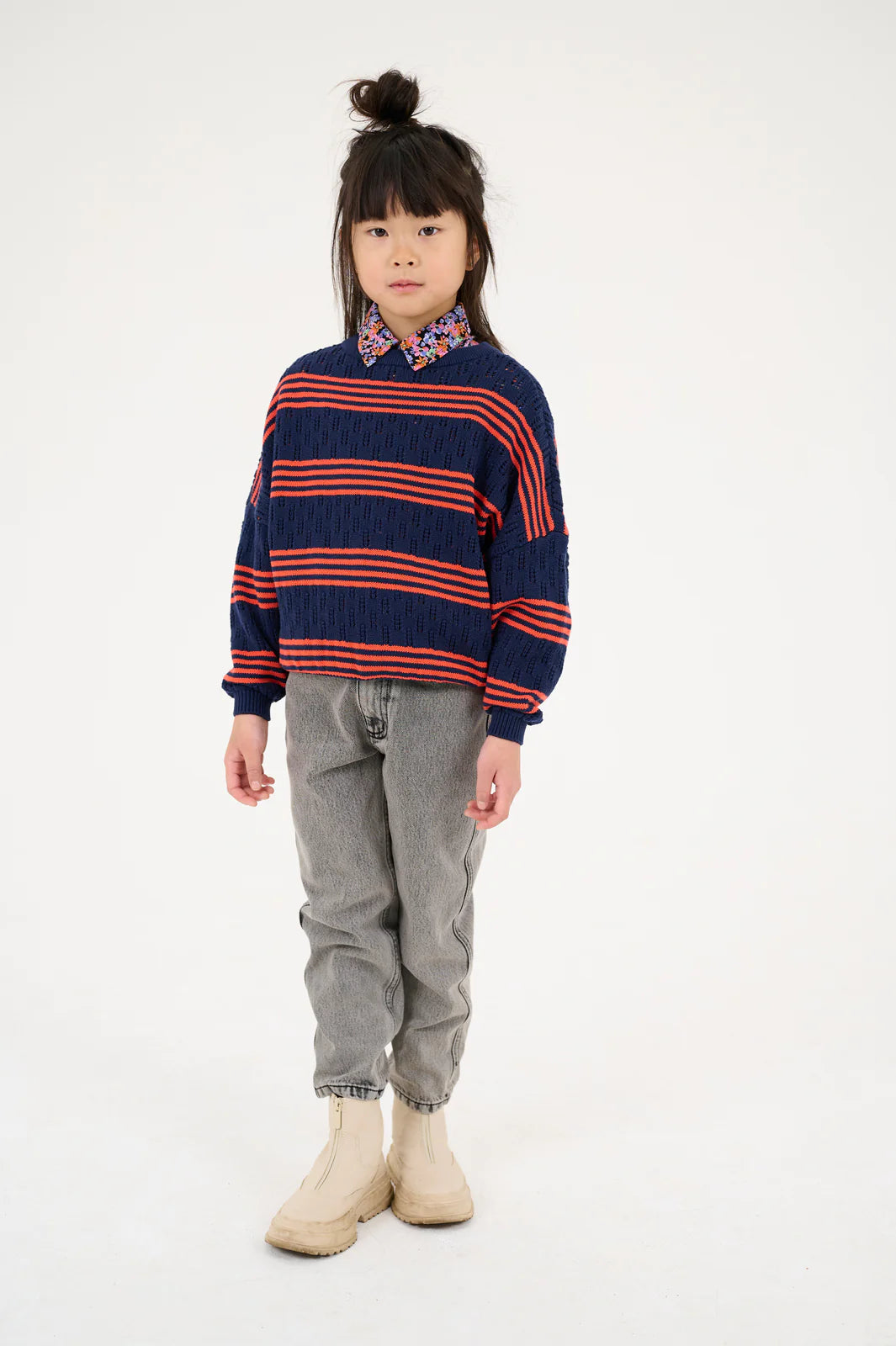 KNIT SLOUCHY SWEATER - ANJOU STRIPE || REPOSE AMS