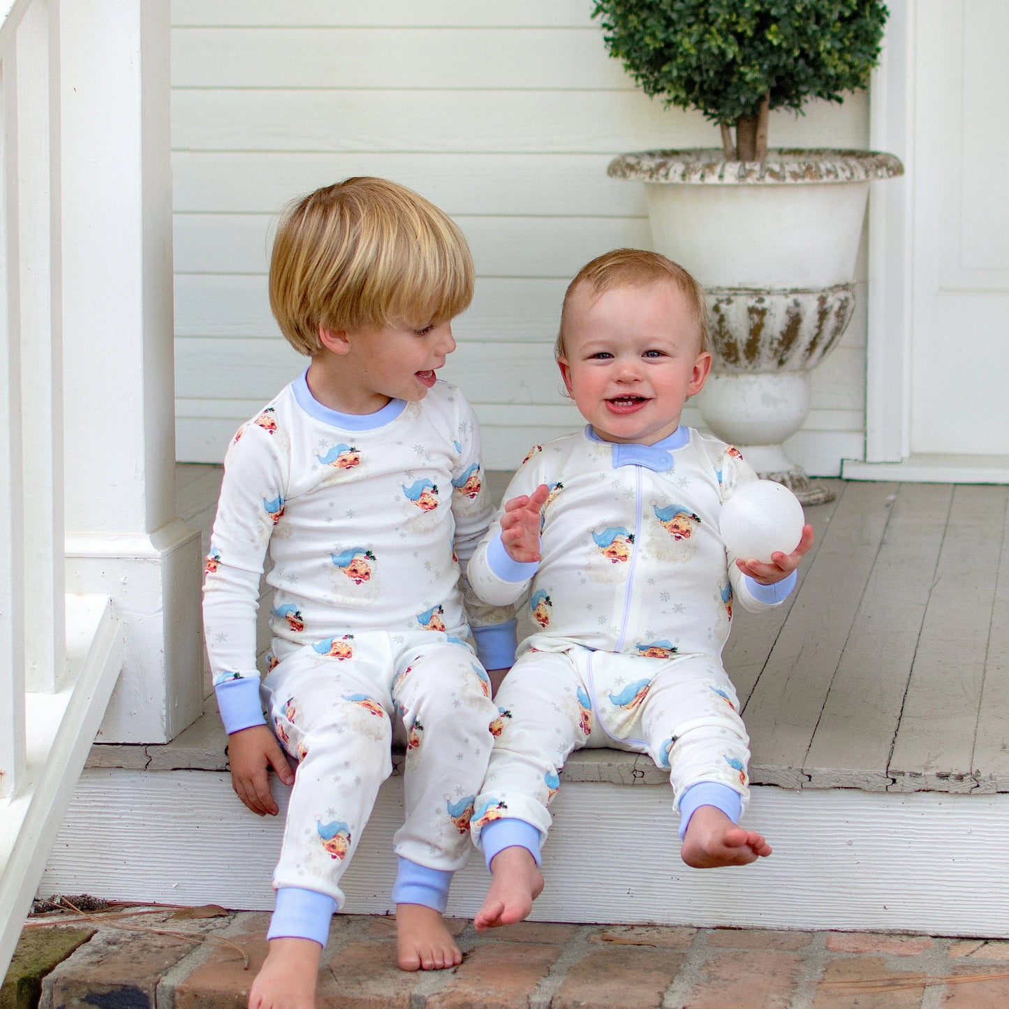SANTA’S SWEETHEART BLUE FOOTIE PAJAMA