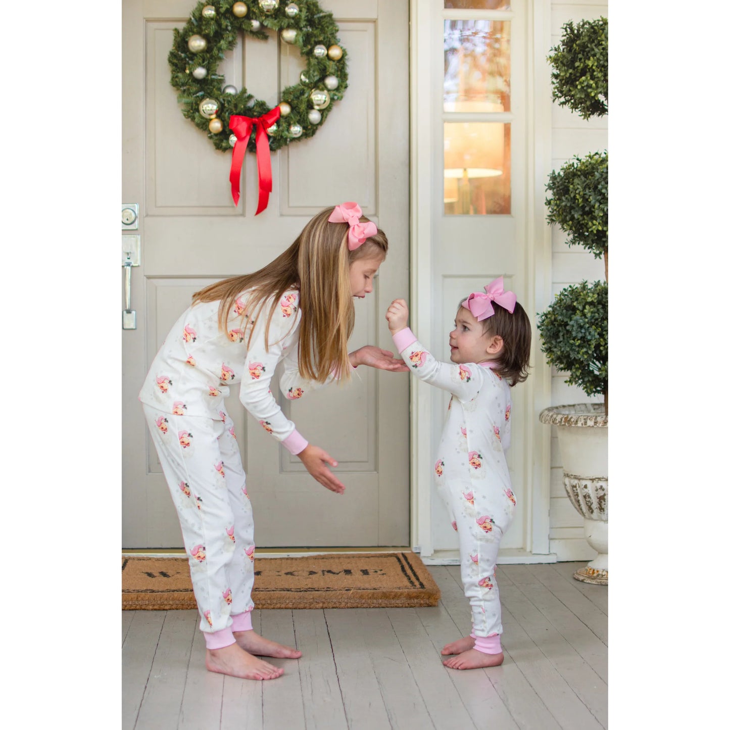 SANTA’S SWEETHEART PINK FOOTIE PAJAMA