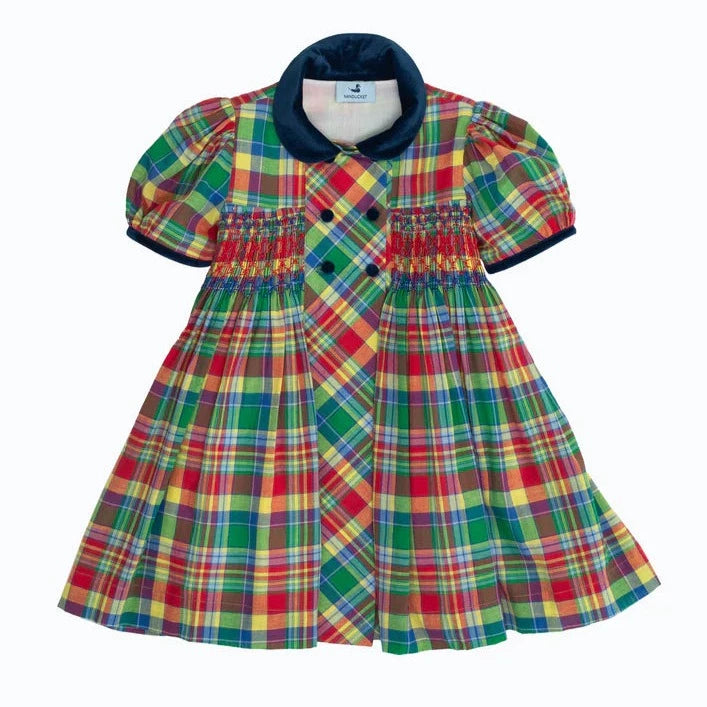 PIPER SMOCKED DRESS IN PLAYGROUND PLAID || NANDUCKET
