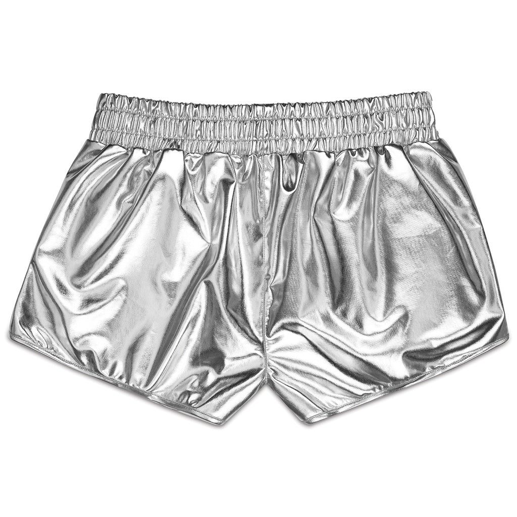 SILVER METALLIC SHORTS || ISCREAM