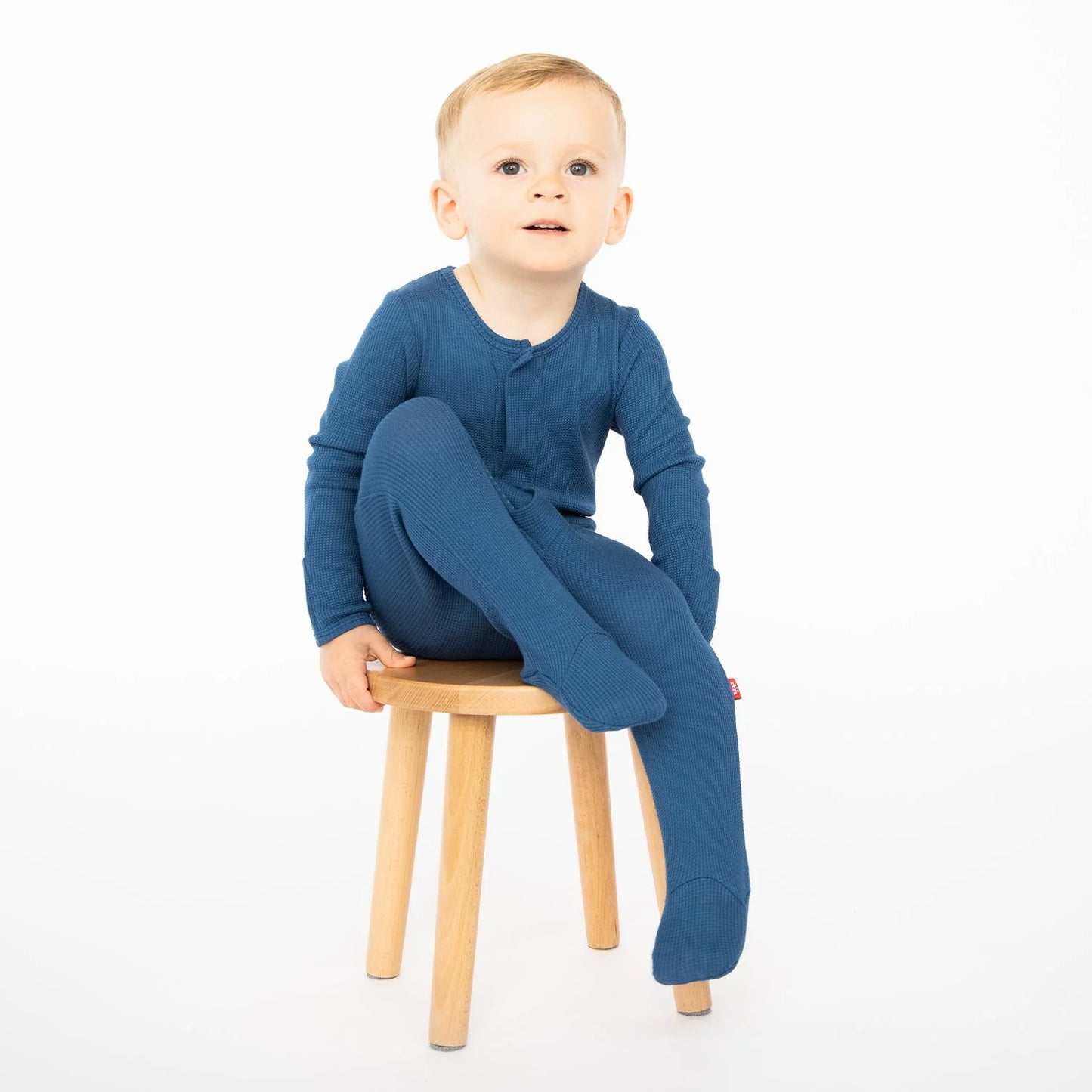 MODAL WAFFLE MAGNET FOOTIE - DEEP BLUE || MAGNETIC ME