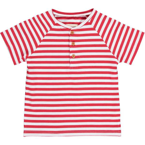 RED & WHITE STRIPE HENLEY