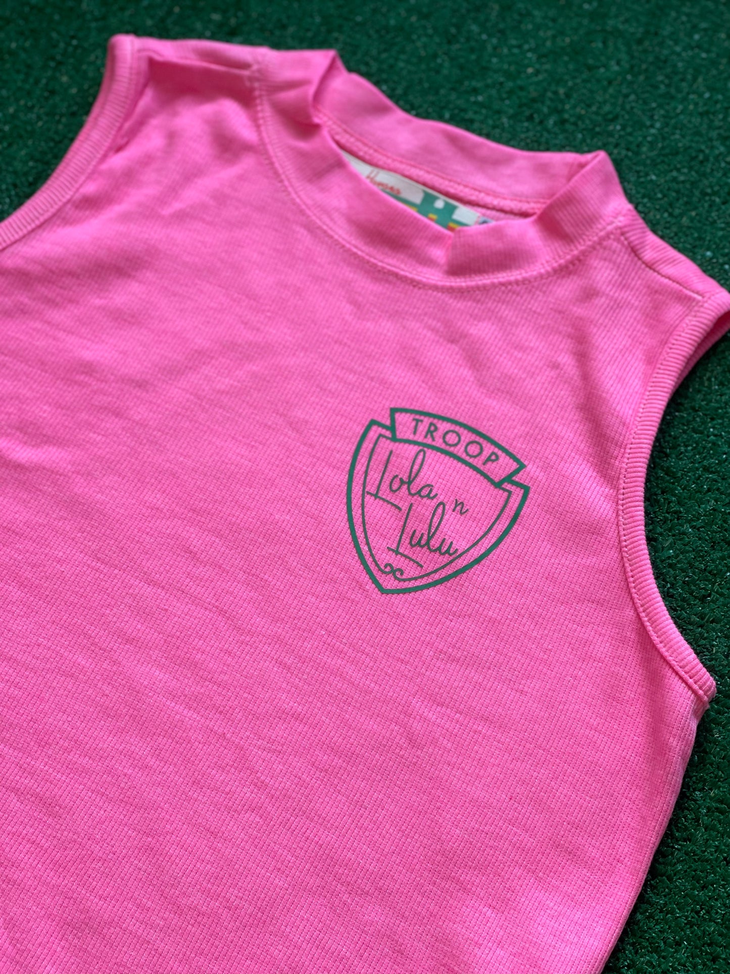 TROOP LOLA N LULU PINK MUSCLE TANK