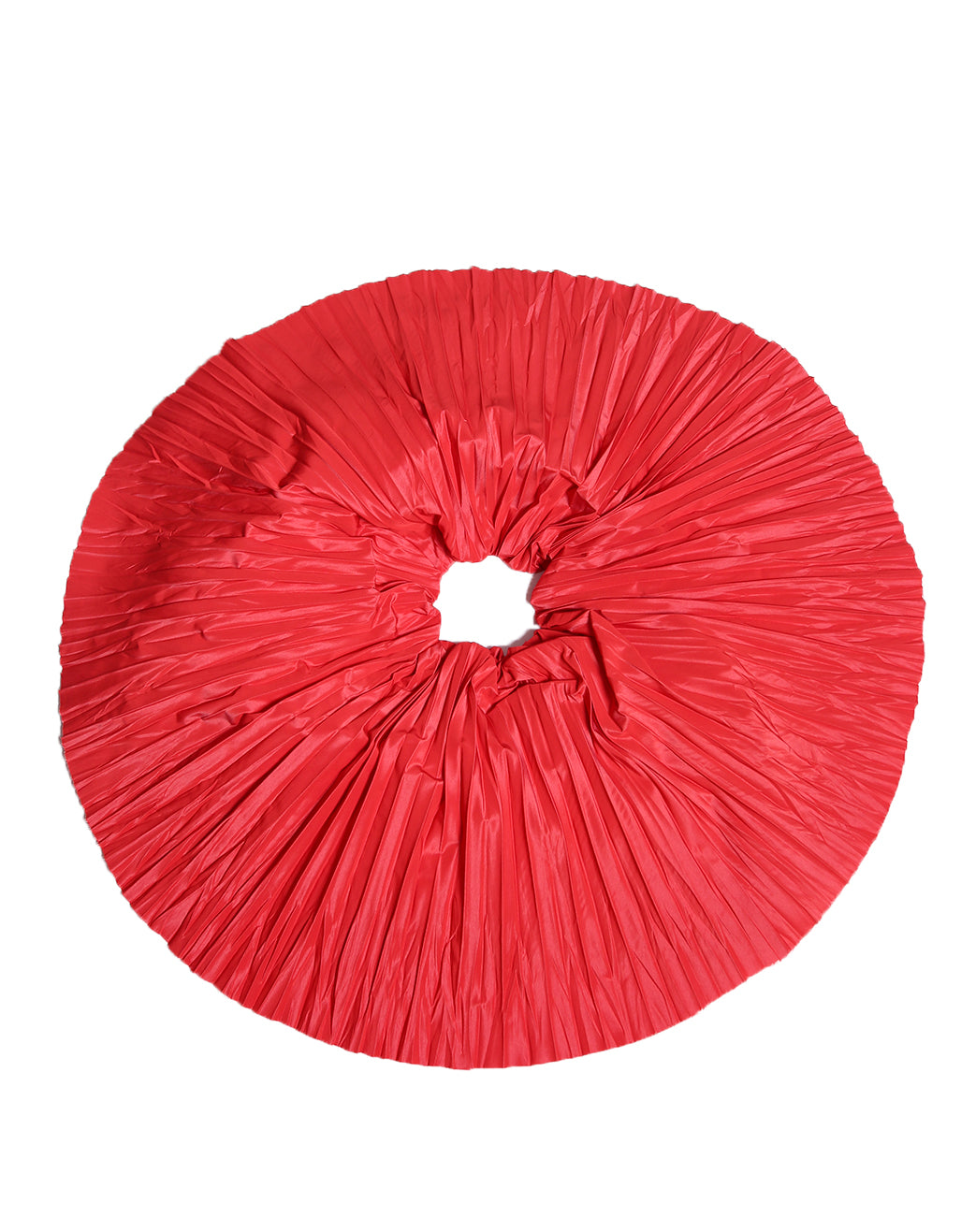 CRUSH PLEATED TWIRL SKIRT - RED || TIA CIBANI