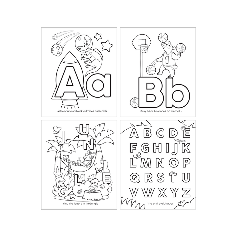 ABC: Amazing Animals Toddler Color-In' Book
