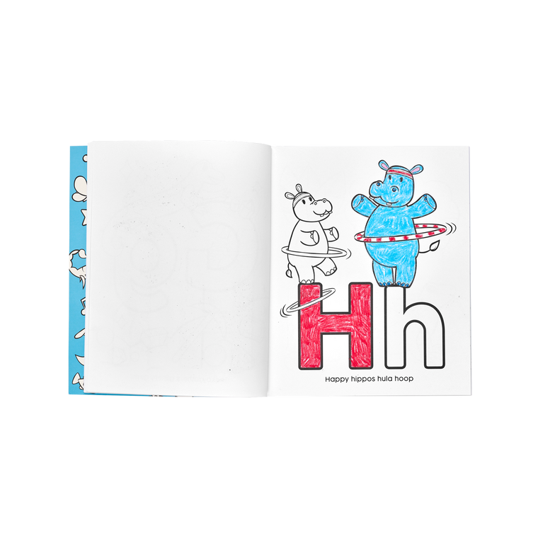 ABC: Amazing Animals Toddler Color-In' Book