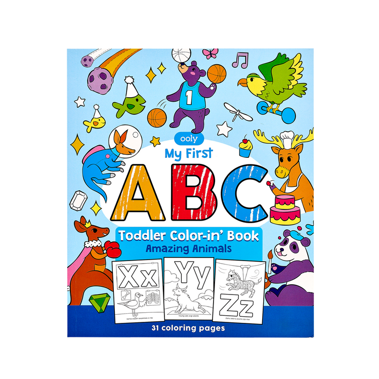 ABC: Amazing Animals Toddler Color-In' Book