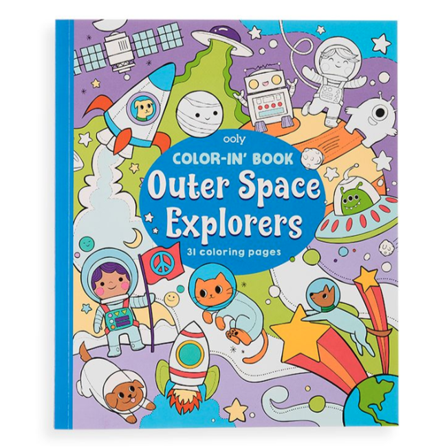 Color-in' Book: Outer Space Explorers