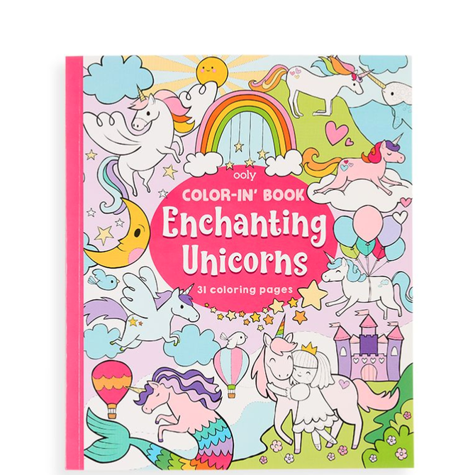 Color-in' Book: Enchanting Unicorns