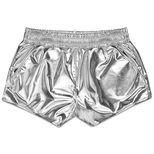 SILVER METALLIC SHORTS || ISCREAM