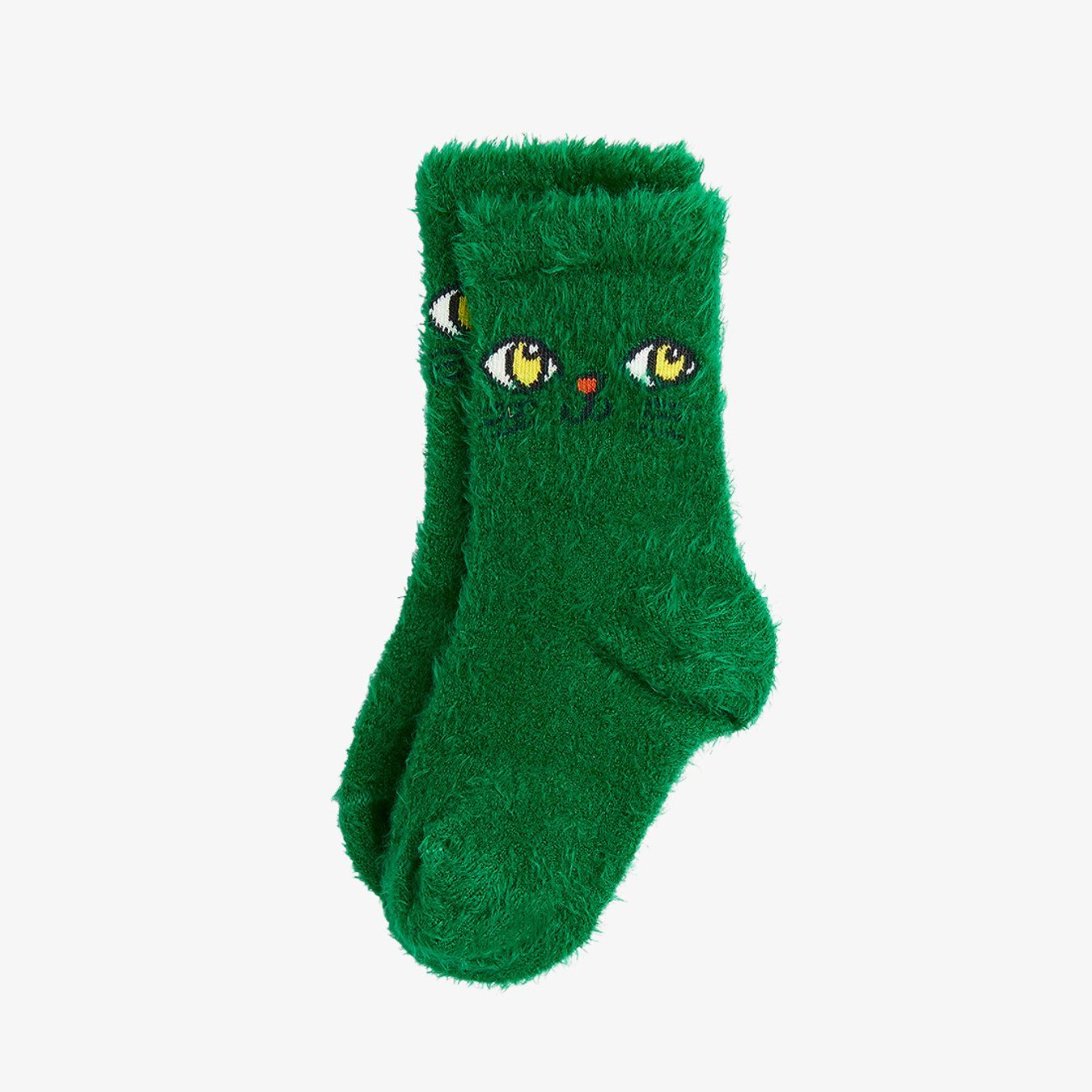 CAT FACE FUZZY SOCK | MINI RODINI