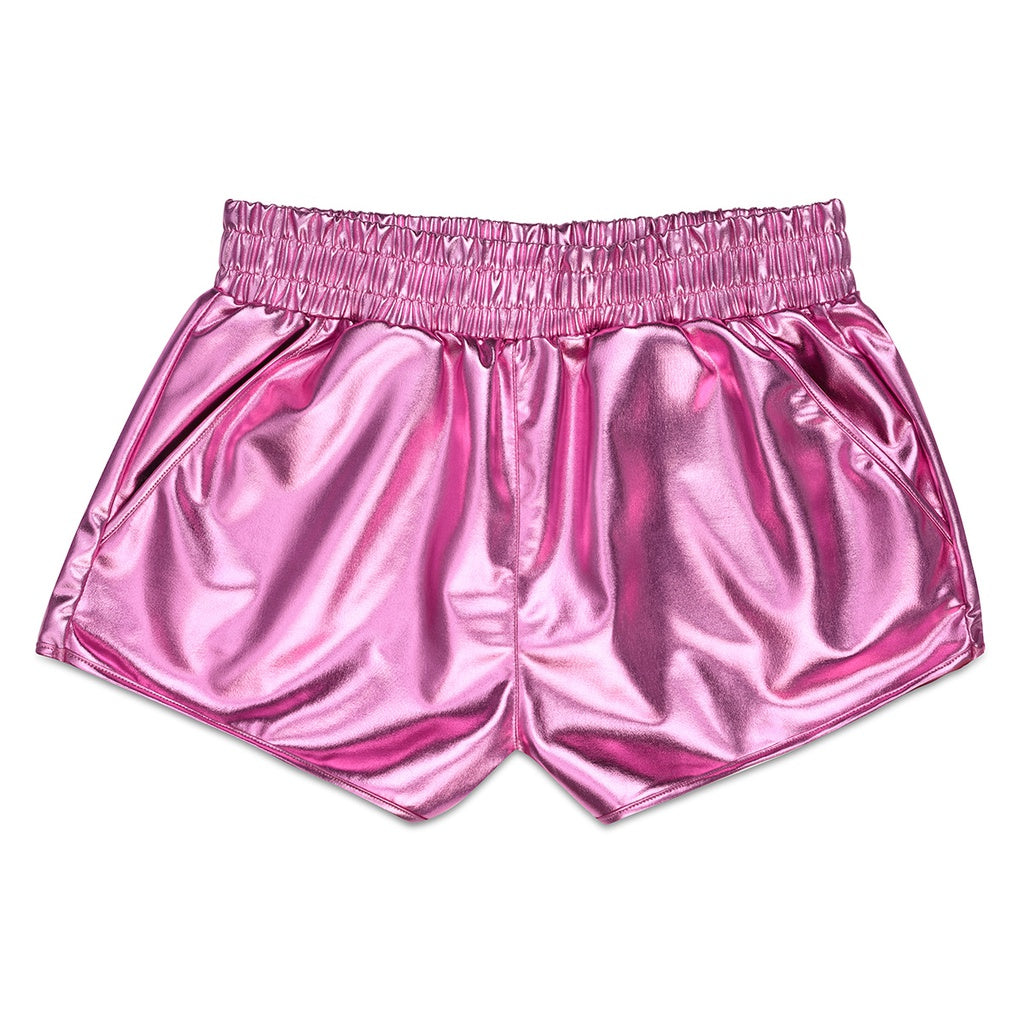 PINK  METALLIC SHORTS || ISCREAM