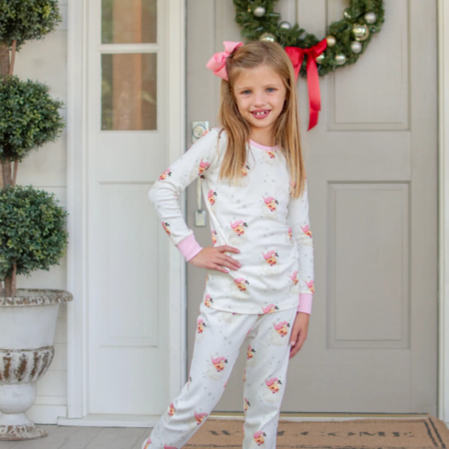 SANTA’S SWEETHEART TWO PIECE PINK PAJAMA SET