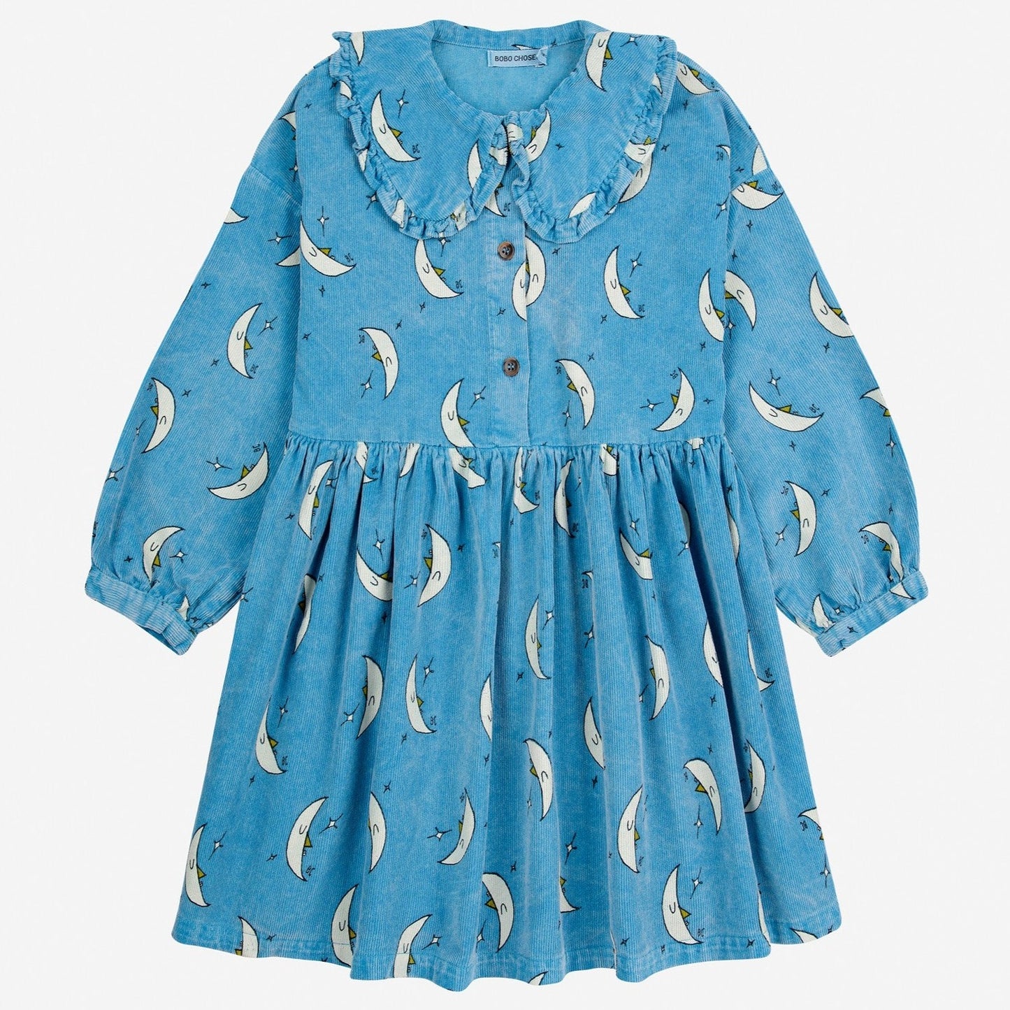 BENEATH THE MOON AOP RAGLAN MICRO CORDUROY DRESS | BOBO CHOSES