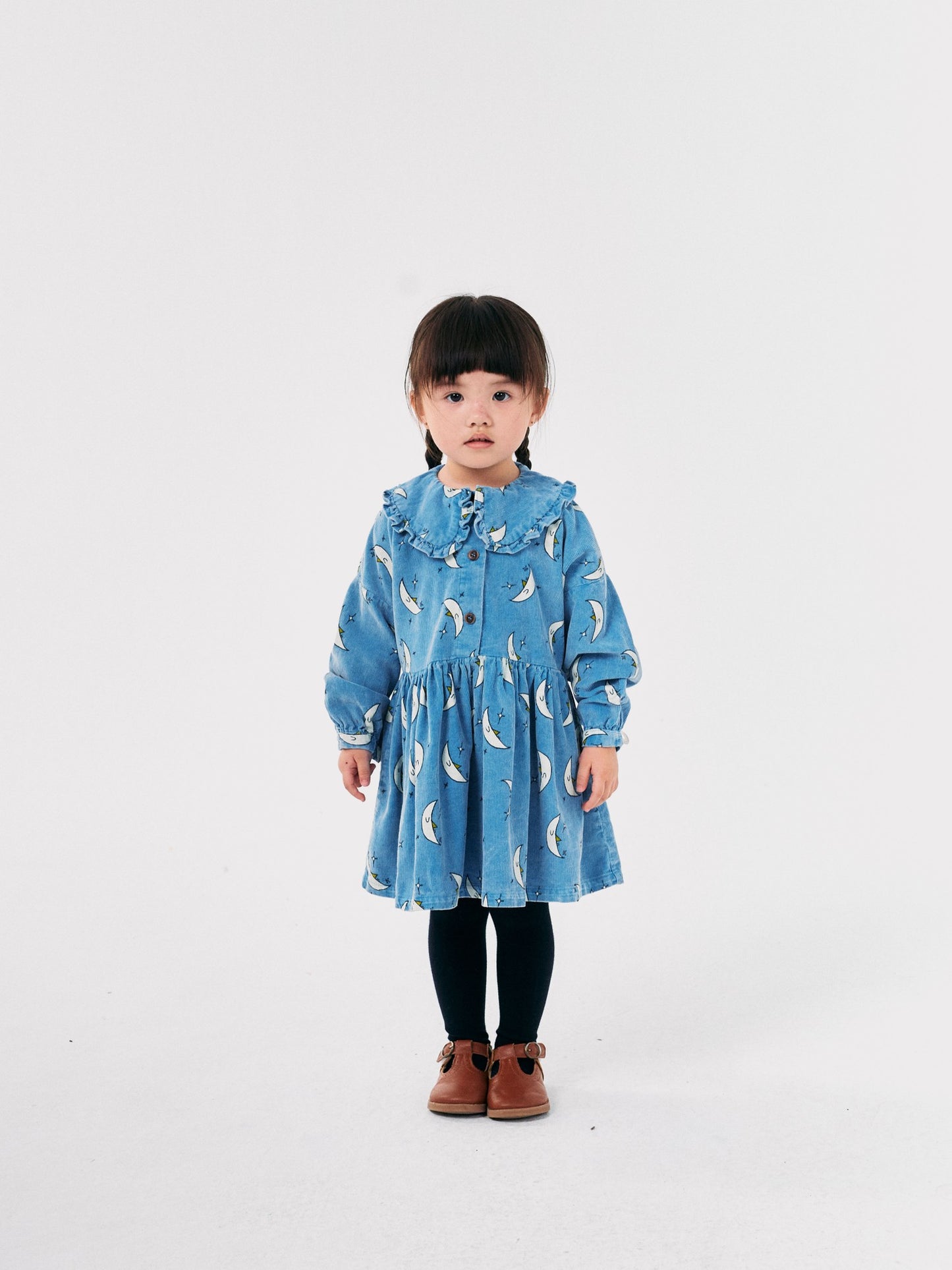 BENEATH THE MOON AOP RAGLAN MICRO CORDUROY DRESS | BOBO CHOSES