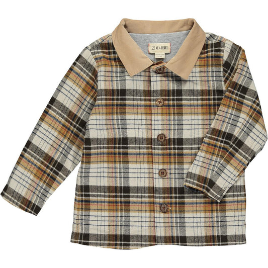 WELLFORD LUMBERJACK SHIRT - BROWN/CREAM PLAID