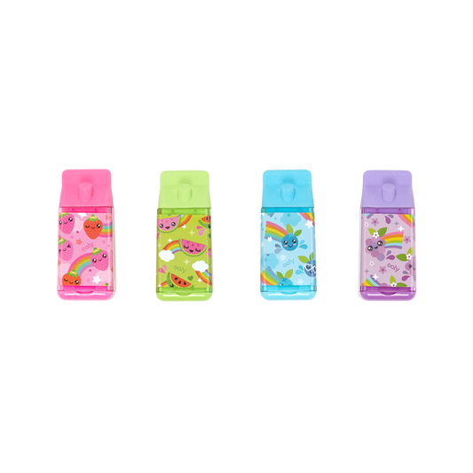 Lil' Juicy Box Scented Erasers + Sharpeners - Tub of 24