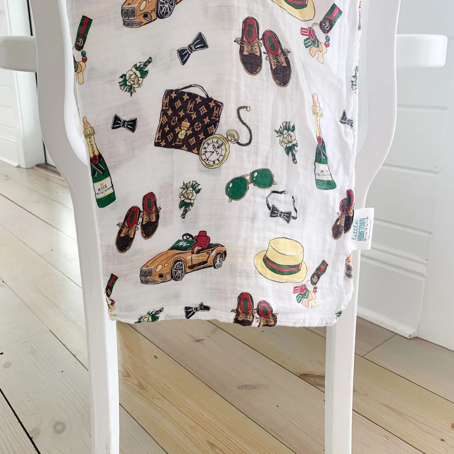 Dapper Napper Baby Muslin Swaddle Blanket