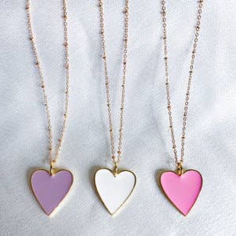 All The Love Necklace - Purple or White